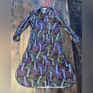 Colorful Tree Print Women's Dress